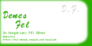 denes fel business card