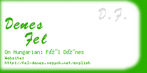 denes fel business card